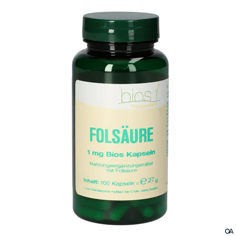 Bios Folsäure 1 mg Kapseln Bios Folsäure 1 mg Kapseln