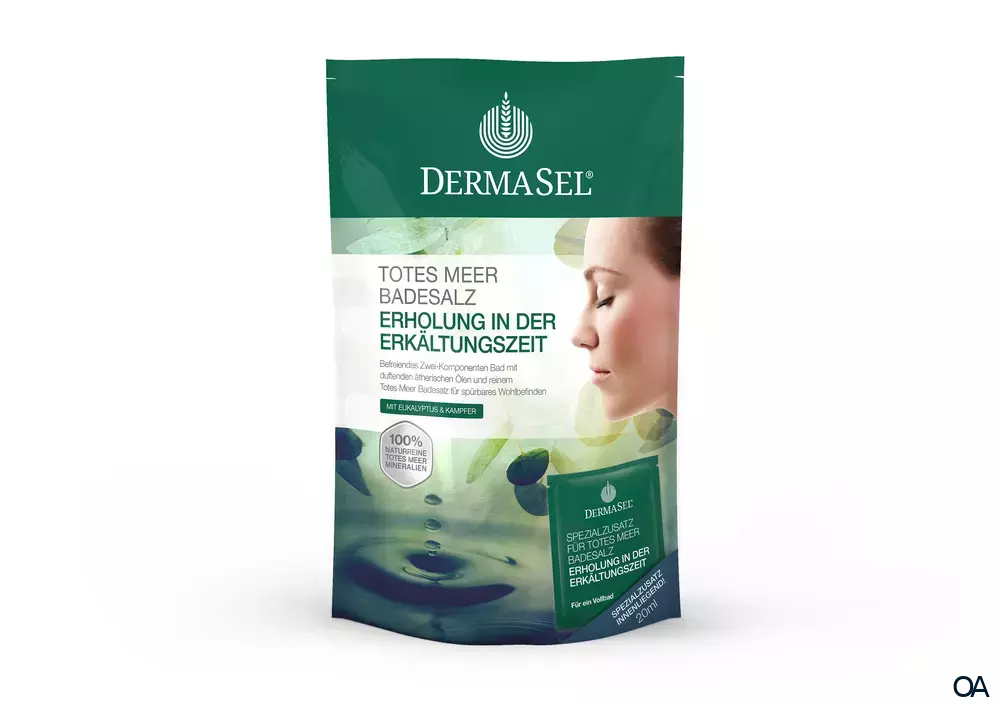DermaSel® Totes Meer Badesalz Erholung in der Erkältungszeit DermaSel® Totes Meer Badesalz Erholung in der Erkältungszeit