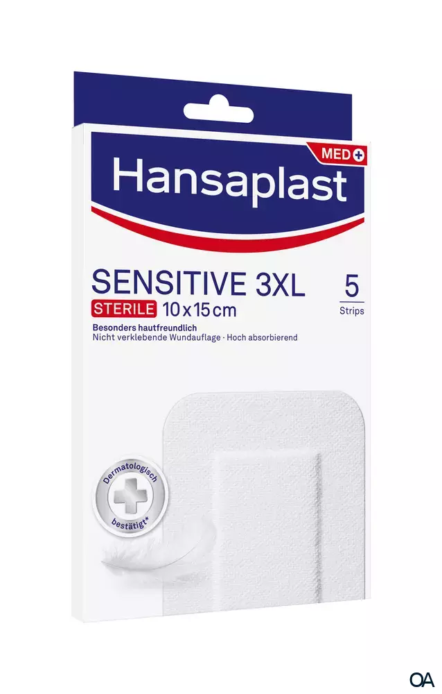 Hansaplast Sensitive 3XL Sterile Wundauflage 10 x 15 cm