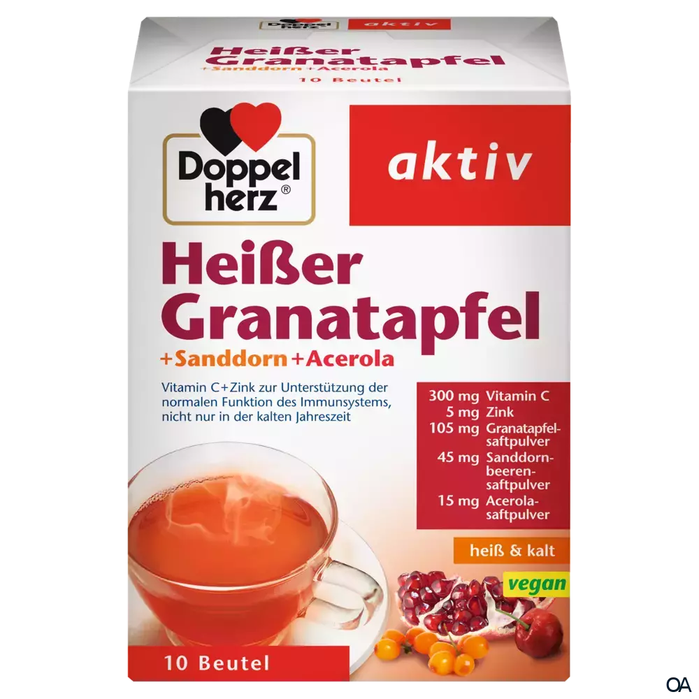 Doppelherz aktiv Heißer Granatapfel + Sanddorn + Acerola Sachets Doppelherz aktiv Heißer Granatapfel + Sanddorn + Acerola Sachets