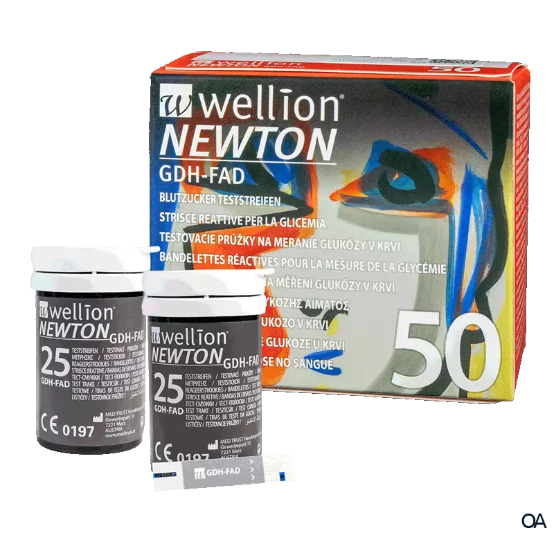 Wellion NEWTON GDH-FAD Blutzuckerteststreifen Dose Wellion NEWTON GDH-FAD Blutzuckerteststreifen Dose