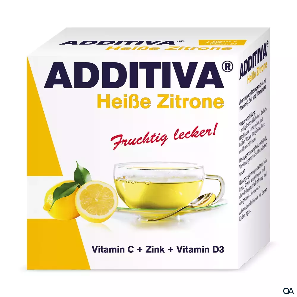 ADDITIVA® Heiße Zitrone Heißgetränkepulver 12 g ADDITIVA® Heiße Zitrone Heißgetränkepulver 12 g