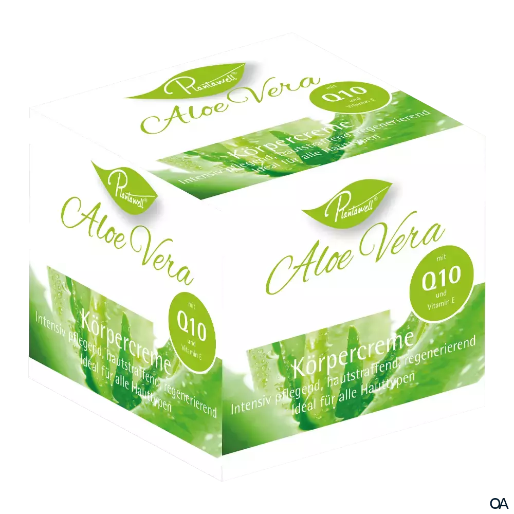 Plantawell® Aloe Vera Körpercreme mit Q10 und Vitamin E