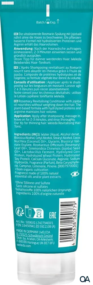 Weleda Rosmarin Revitalising Conditioner