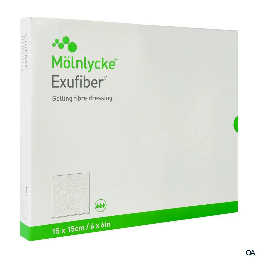 Mölnlycke® Exufiber® Gelbildender Faserverband steril, 15 x 15 cm