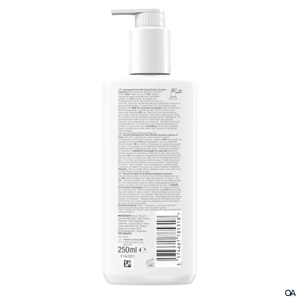 Neutrogena Norwegische Formel Deep Moisture Sensitive Bodylotion