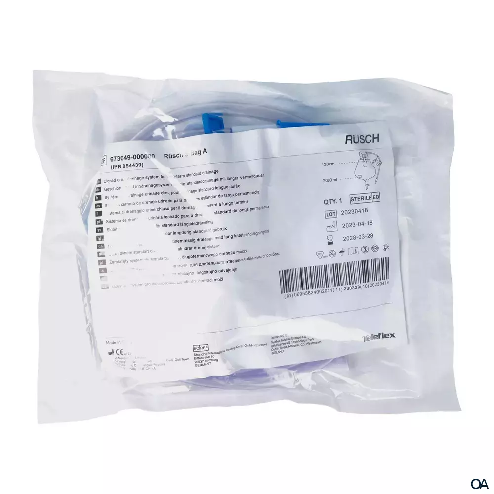 Rüsch S-Bag Urinbeutel mit T-Tap-Ablassventil 2000 ml