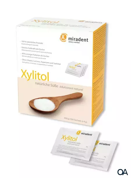 Miradent Xylitol Pulver 100 Sachets zu 4g Miradent Xylitol Pulver 100 Sachets zu 4g