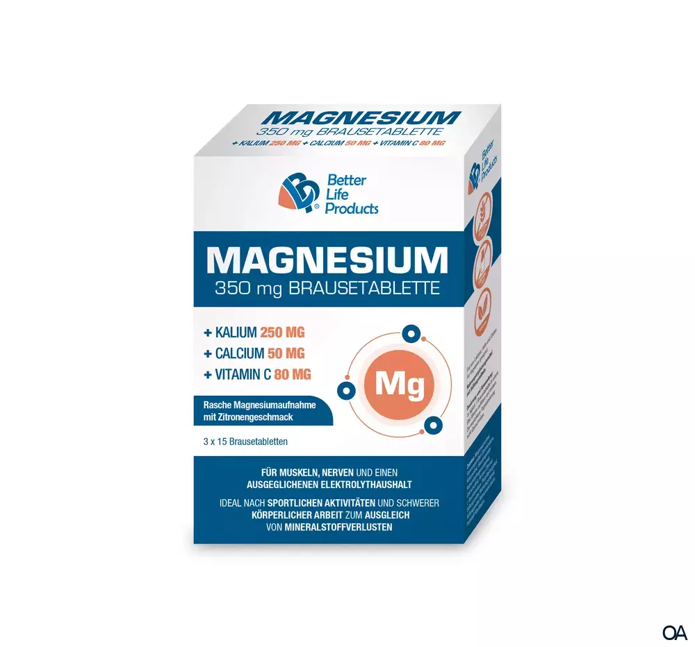 Better Life Products® Magnesium 350 mg Brausetabletten Better Life Products® Magnesium 350 mg Brausetabletten