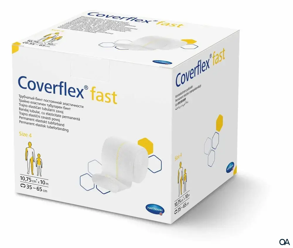 Coverflex® Fast Dauerelastischer Schlauchverband Rolle, Gr. 4, 10,75 cm x 10 m