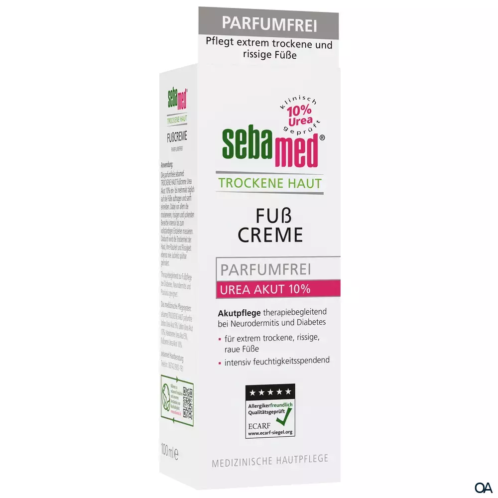 Sebamed Trockene Haut Fuß Creme parfumfrei Urea Akut 10%