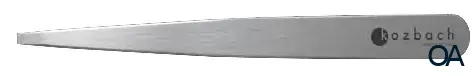 Kozbach Pharma 124R Haarpinzette, gerade silbermatt, rostfrei, 9,5 cm