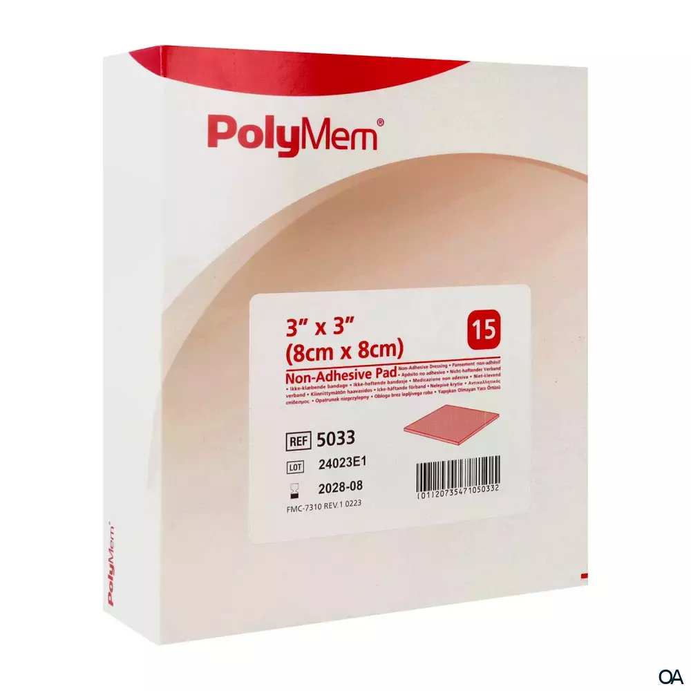 PolyMem® Non-Adhesive Pad - nicht haftender Verband steril, 8 x 8 cm