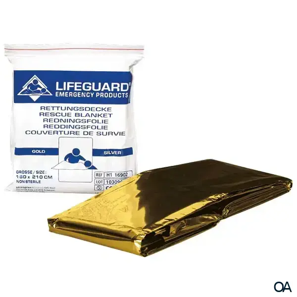 Lifeguard® Rettungsdecke Gold-Silber, 160 x 210 cm