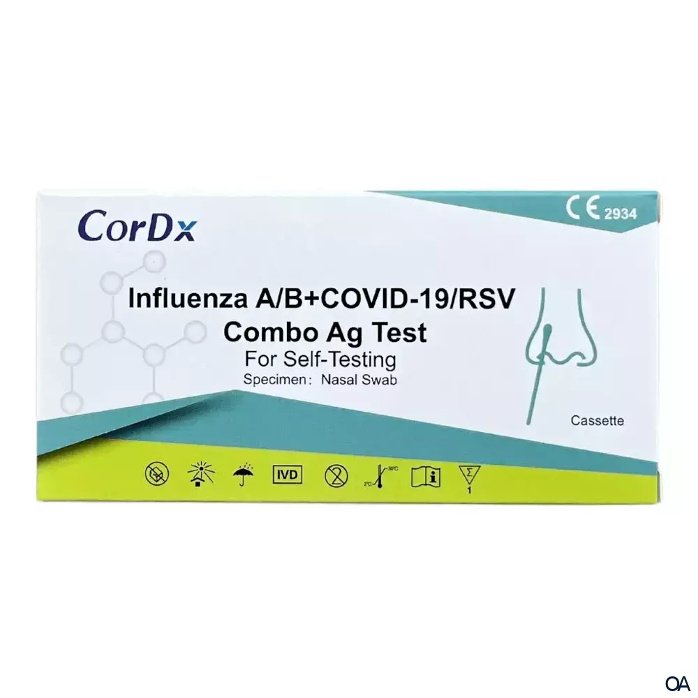 CorDx Influenza Test A + B, COVID-19, RSV, Kombitest 4in1 CorDx Influenza Test A + B, COVID-19, RSV, Kombitest 4in1
