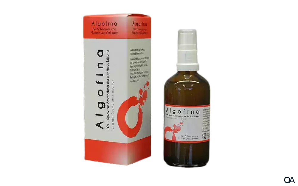 Algofina 10% – Spray zur Anwendung auf der Haut, Lösung Algofina 10% – Spray zur Anwendung auf der Haut, Lösung