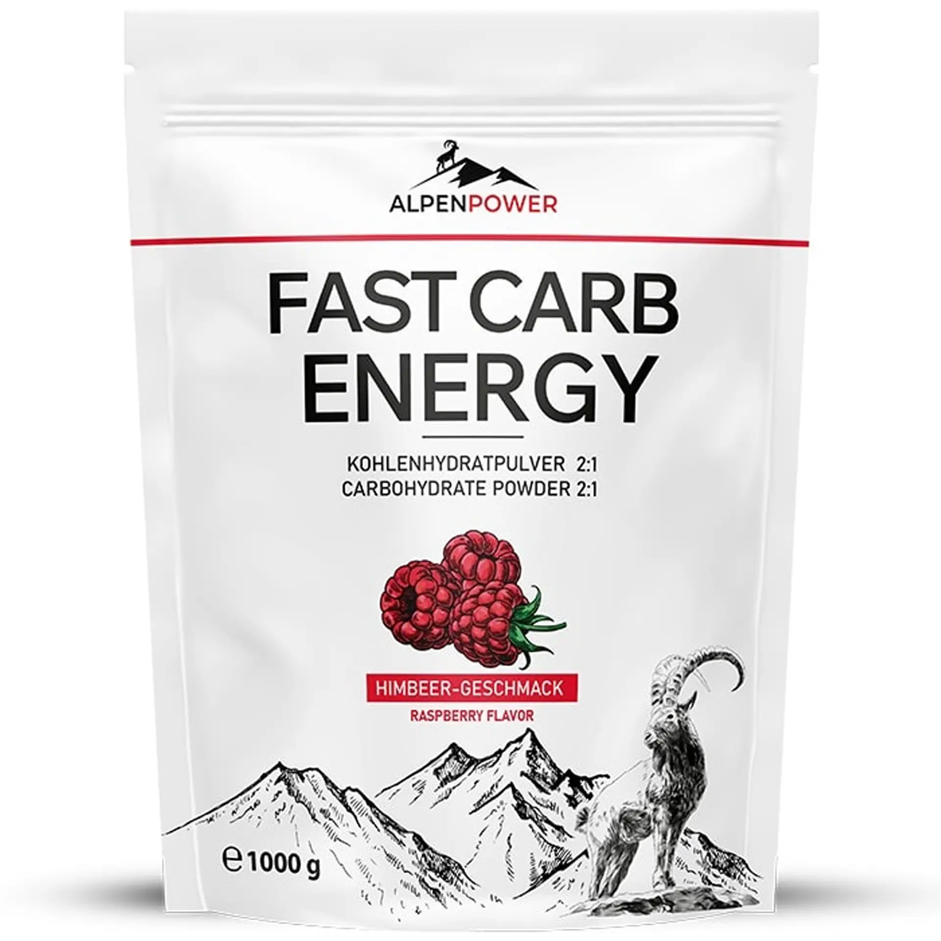 ALPENPOWER® Fast Carb Energy - Himbeere