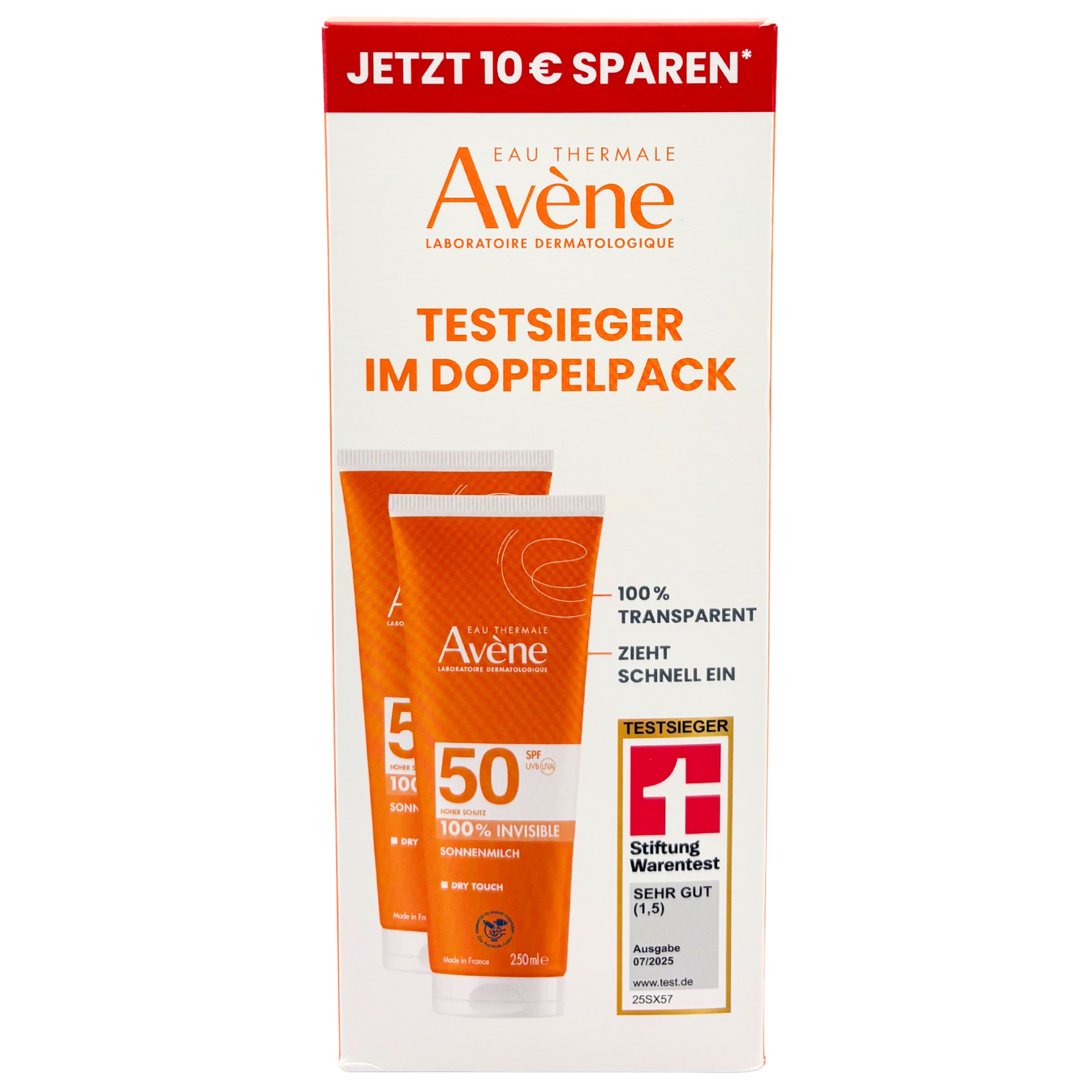 Avène Sonnenmilch SPF 50 Doppelpack