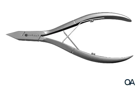Kozbach Pharma 89R Eckenzange, Doppelfeder gerade Schn., spitz, durchgestreckt, rostfrei, 11,5 cm