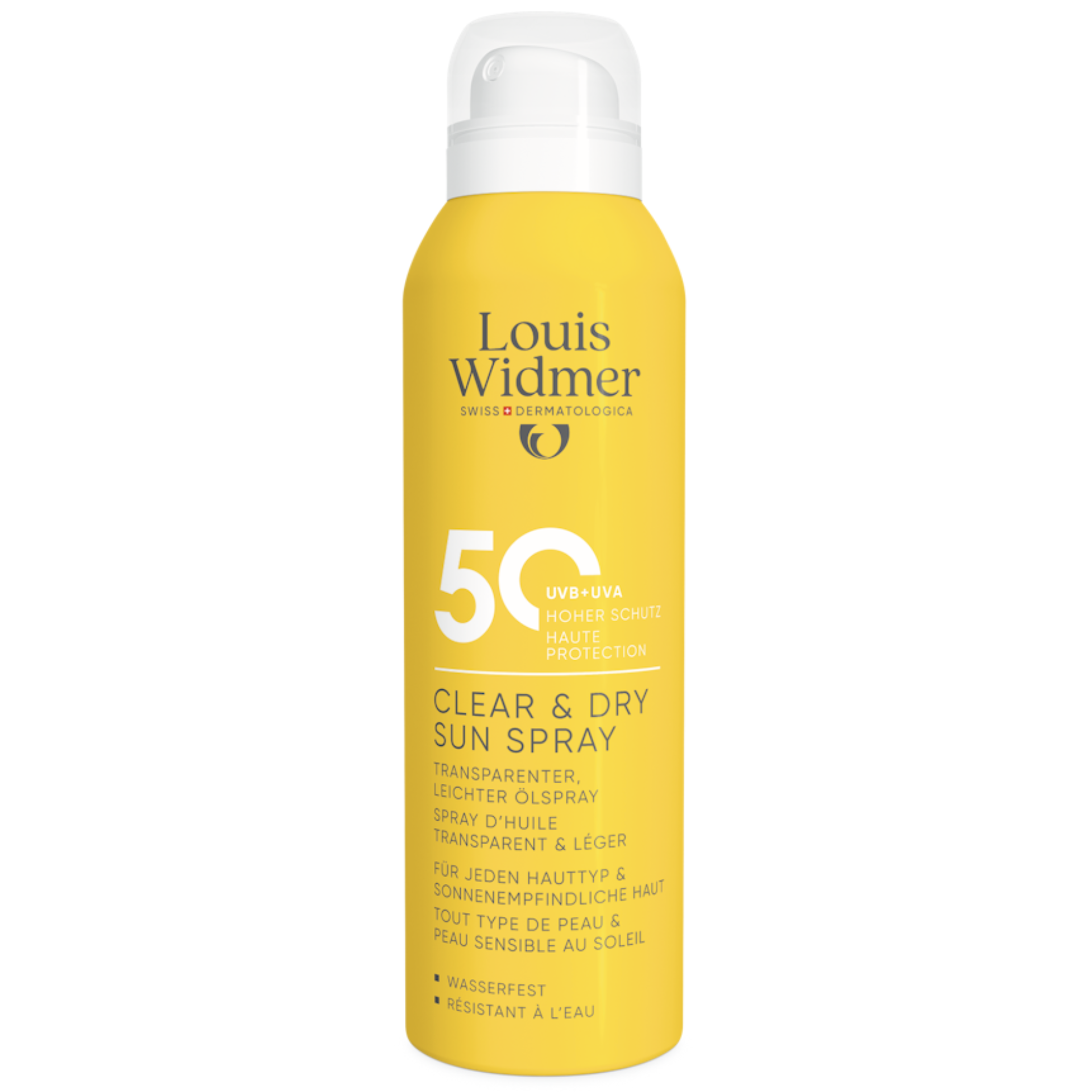 Louis Widmer Clear & Dry Sun Spray 50 - leicht parfümiert Louis Widmer Clear & Dry Sun Spray 50 - leicht parfümiert