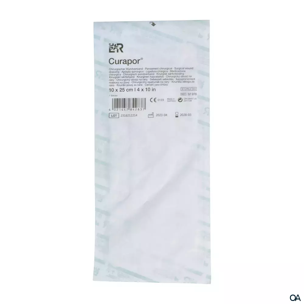 Curapor® Chirurgischer Wundverband steril, 10 x 25 cm