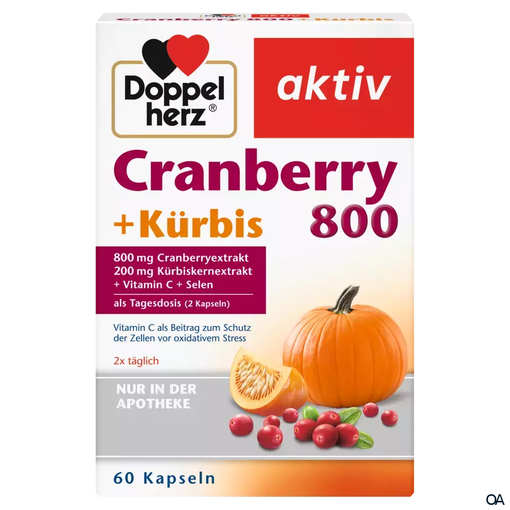 Doppelherz aktiv Cranberry + Kürbis 800 Kapseln Doppelherz aktiv Cranberry + Kürbis 800 Kapseln