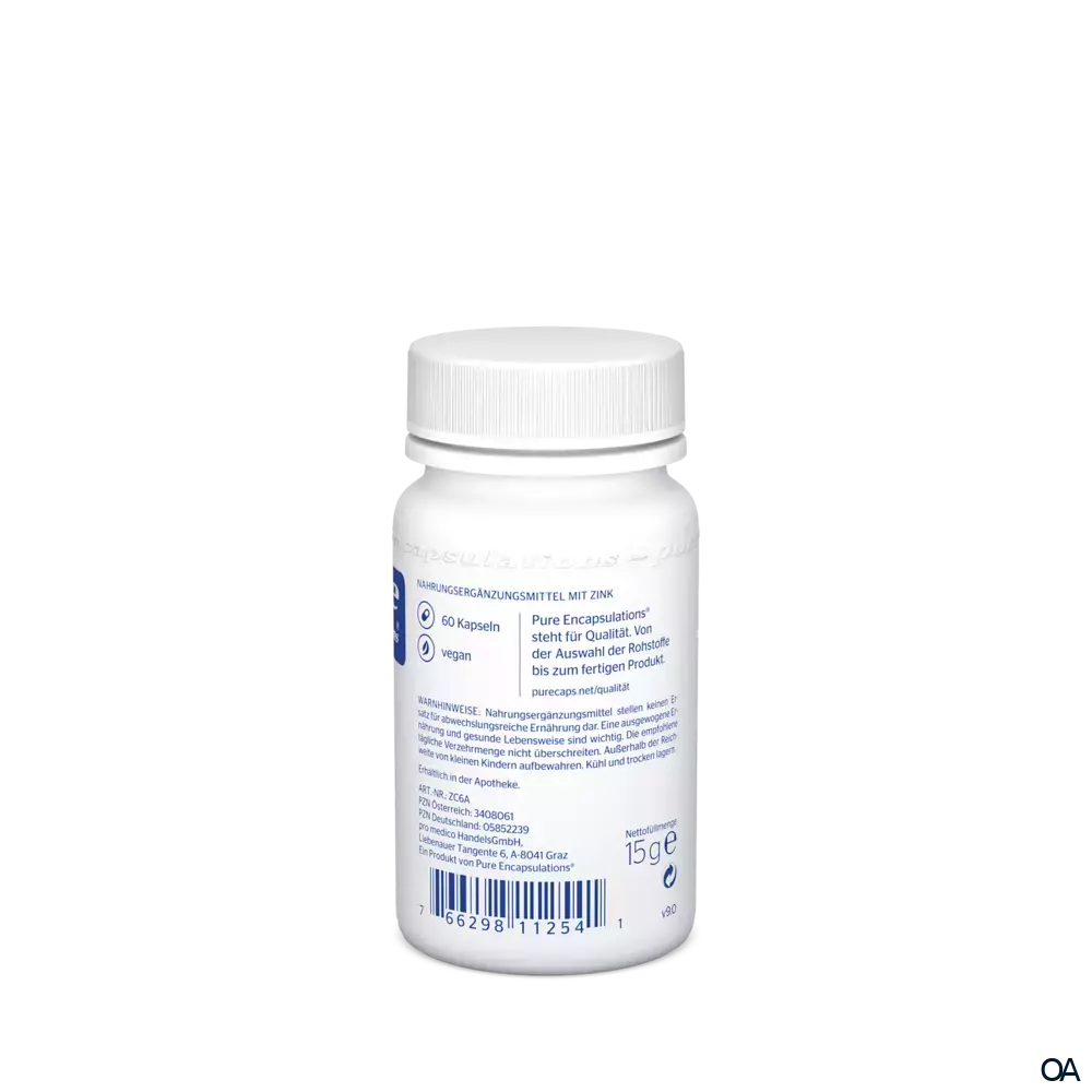 pure encapsulations® Zink Zinkcitrat Kapseln