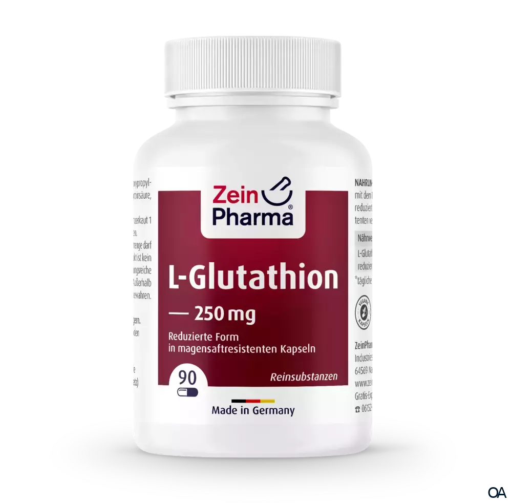 ZeinPharma Reduziertes L-Glutathion 250 mg Kapseln ZeinPharma Reduziertes L-Glutathion 250 mg Kapseln