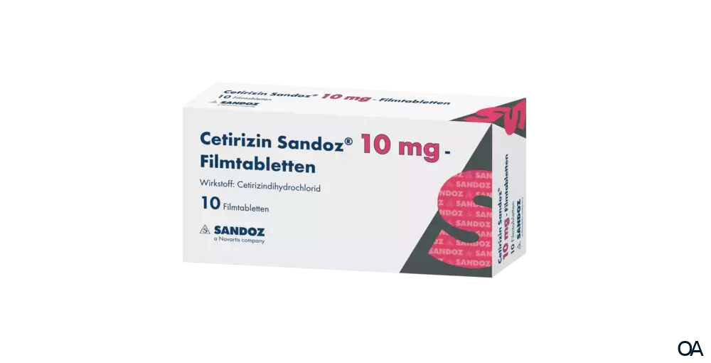 Cetirizin Sandoz 10 mg Filmtabletten Cetirizin Sandoz 10 mg Filmtabletten