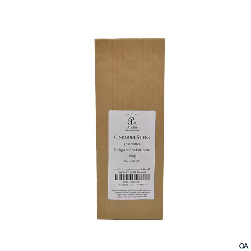 ApoFit Ginkgoblätter geschnitten ApoFit Ginkgoblätter geschnitten