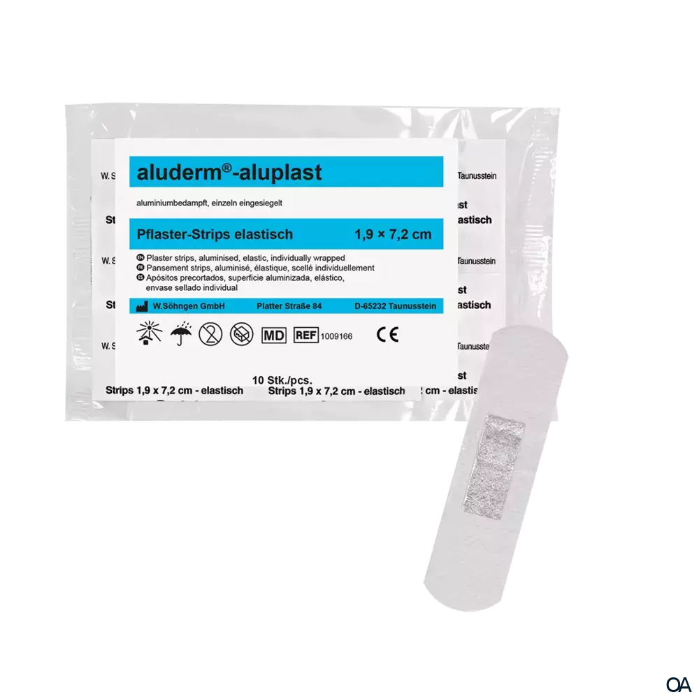 aluderm®-aluplast Pflaster-Strips elastisch 1,9 x 7,2 cm aluderm®-aluplast Pflaster-Strips elastisch 1,9 x 7,2 cm