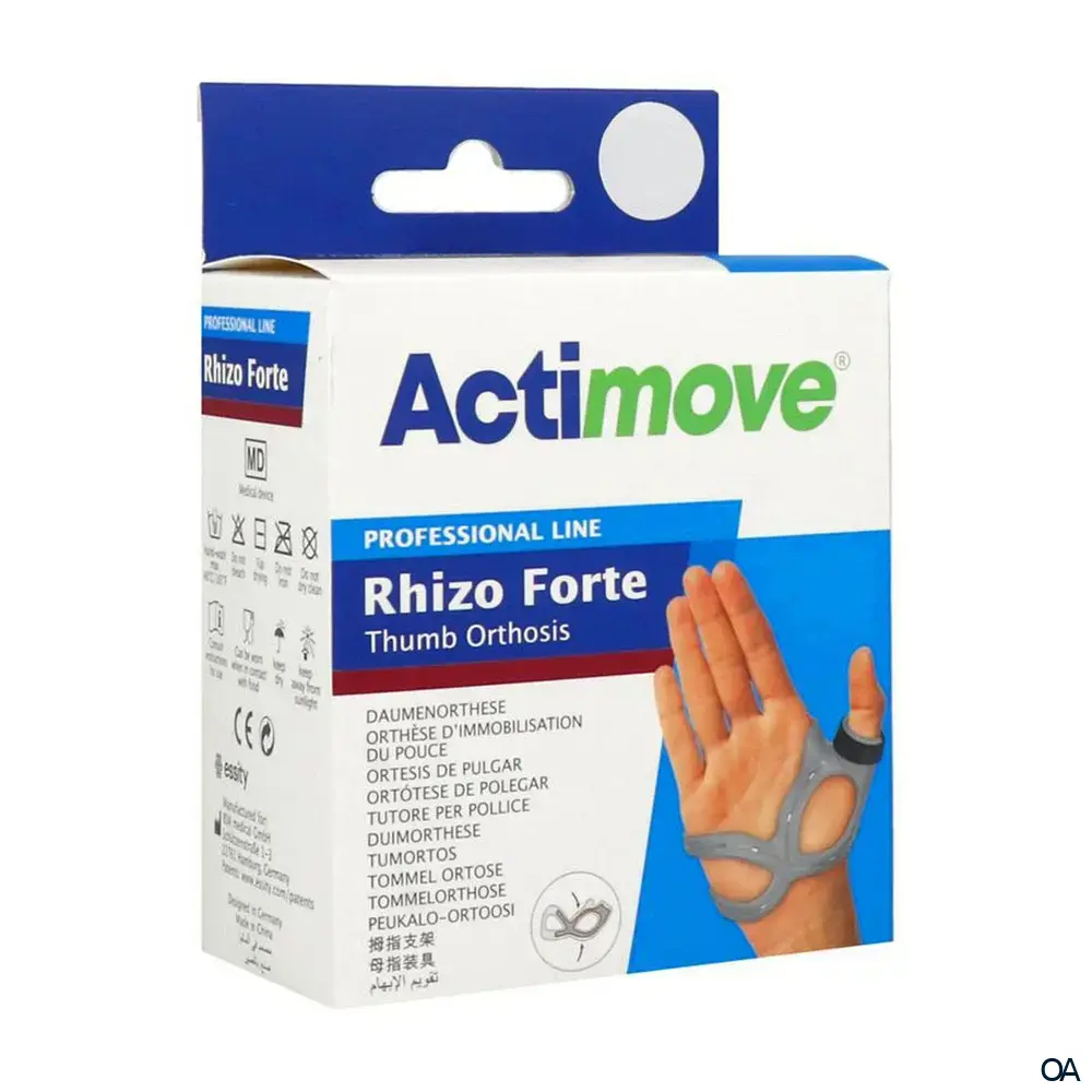 Actimove® Professional Line Rhizo Forte Daumenorthese - Grau, Links - Größe Medium