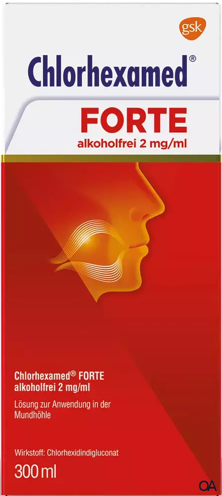 Chlorhexamed®  Forte alkoholfrei 2 mg/ml - Lösung zur Anwendung in der Mundhöhle Chlorhexamed®  Forte alkoholfrei 2 mg/ml - Lösung zur Anwendung in der Mundhöhle