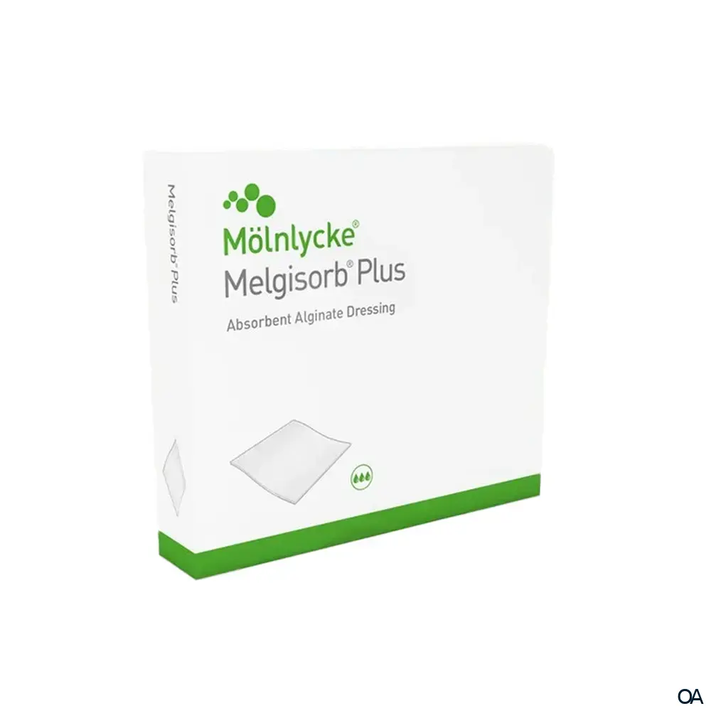 Mölnlycke® Melgisorb® Plus Alginat-Kompresse steril, 5 x 5 cm