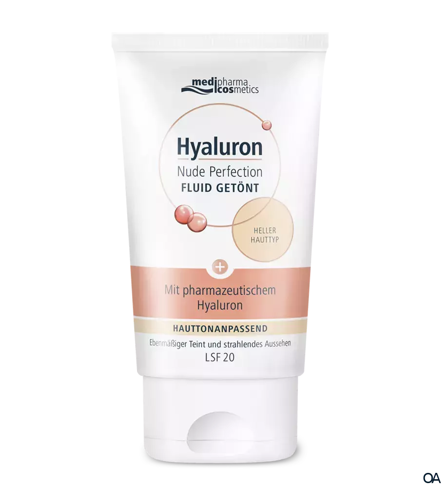 medipharma cosmetics Hyaluron Nude Perfection Fluid Getönt LSF 20 heller Hauttyp