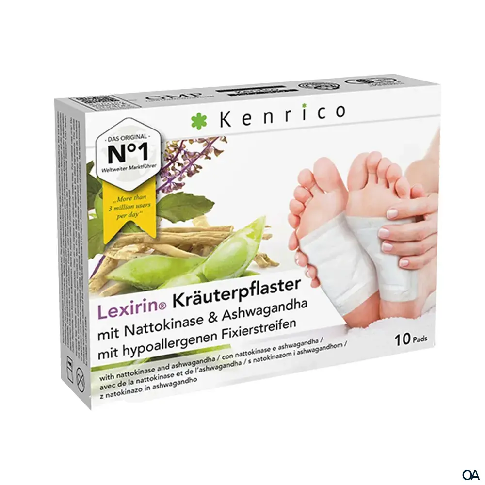 Kenrico Lexirin Kräuterpflaster mit Nattokinase und Ashwagandha