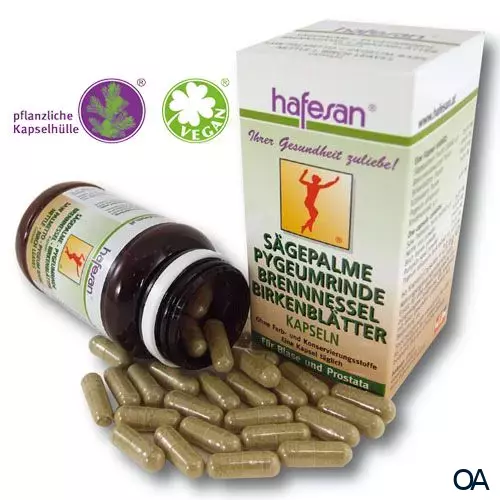 hafesan Sägepalme + Pygeumrinde + Brennnessel + Birkenblätter Kapseln hafesan Sägepalme + Pygeumrinde + Brennnessel + Birkenblätter Kapseln