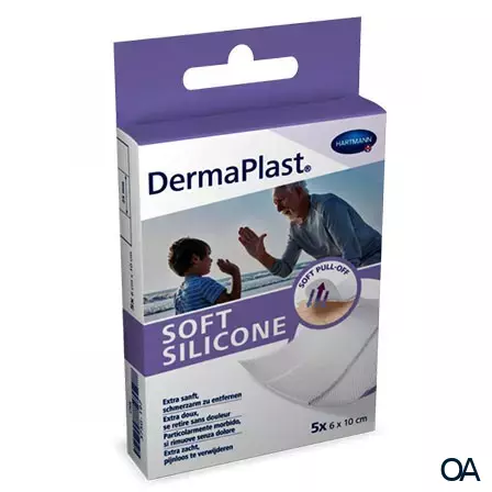 DermaPlast® Soft Silicone Wundpflaster Wundschnellverbände, zuschneidbar 6 x 10 cm