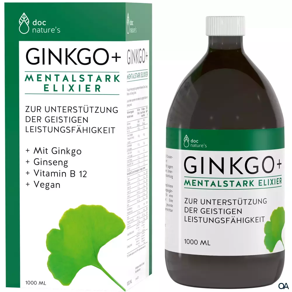 doc nature’s Ginkgo + Mentalstark Elixier doc nature’s Ginkgo + Mentalstark Elixier
