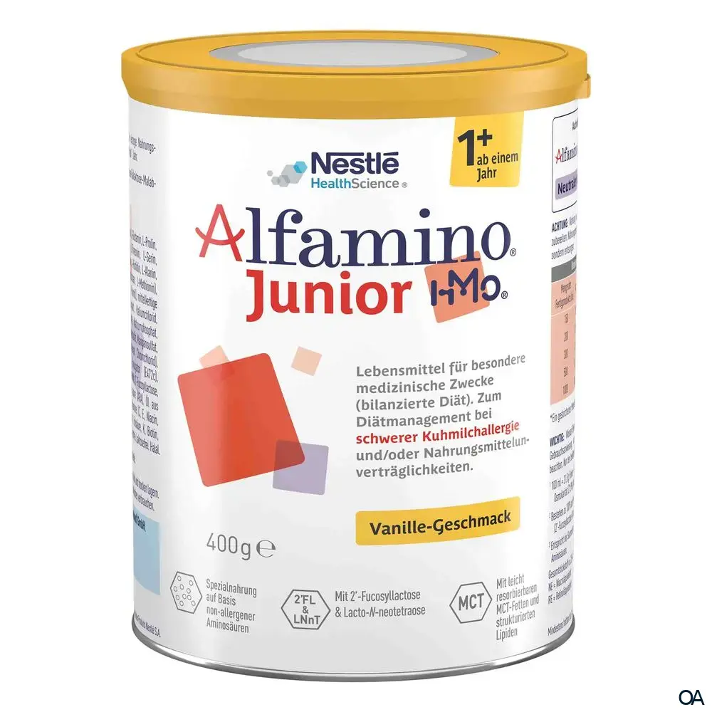 Alfamino® Junior HMO® Vanille Pulver 400 g Alfamino® Junior HMO® Vanille Pulver 400 g