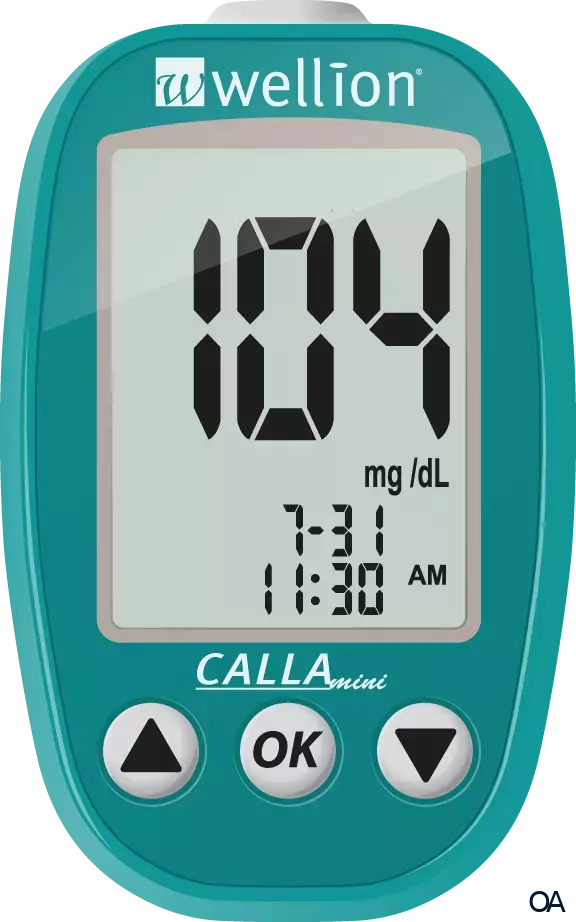Wellion® CALLA Mini Petrol Blutzuckermessgerät Wellion® CALLA Mini Petrol Blutzuckermessgerät