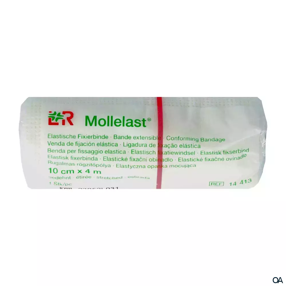 Mollelast® Elastische Fixierbinde, einzeln eingesiegelt, 10 cm x 4 m