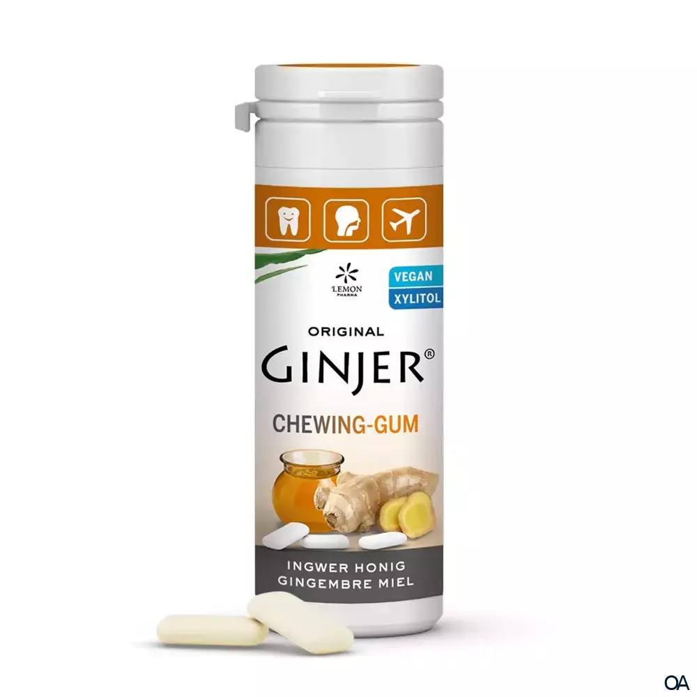 Lemon Pharma Ginjer® Ingwerkaugummi - Honig Lemon Pharma Ginjer® Ingwerkaugummi - Honig