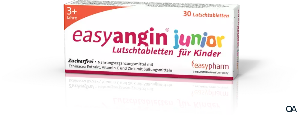 easyangin® Junior Lutschtabletten für Kinder easyangin® Junior Lutschtabletten für Kinder