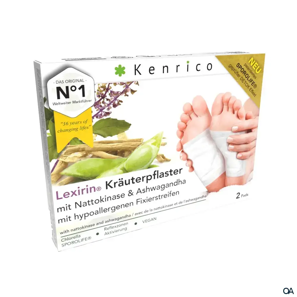 Kenrico Lexirin Kräuterpflaster mit Nattokinase und Ashwagandha