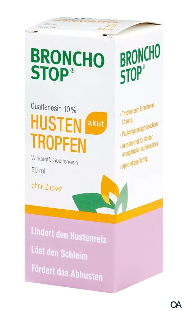 BRONCHOSTOP® Guaifenesin 10% akut Hustentropfen