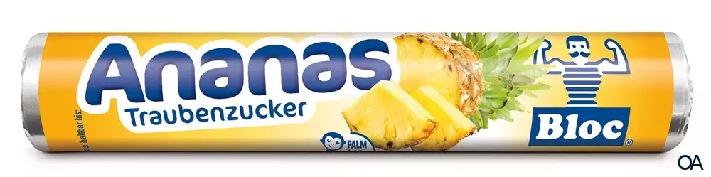 Bloc® Traubenzucker Ananas Rolle Bloc® Traubenzucker Ananas Rolle