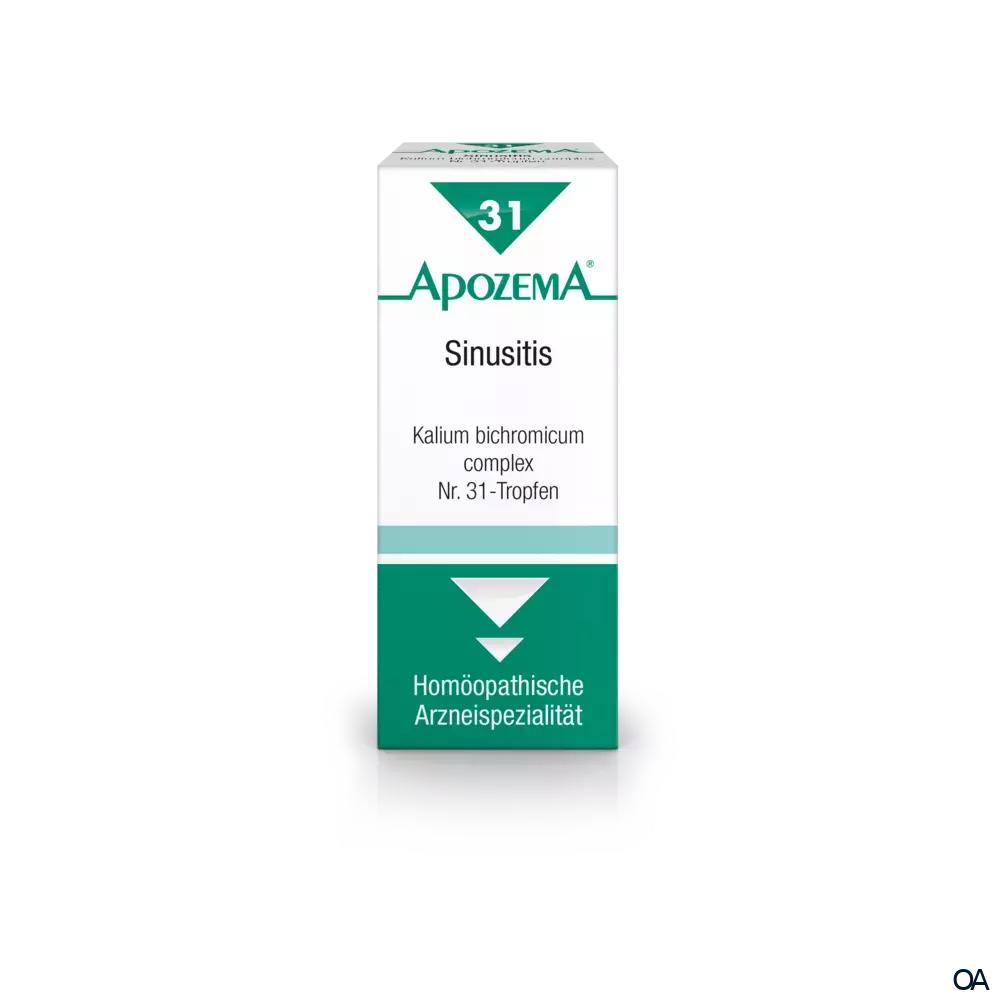 Apozema® Sinusitis Kalium bichromicum complex Nr. 31 Tropfen zum Einnehmen Apozema® Sinusitis Kalium bichromicum complex Nr. 31 Tropfen zum Einnehmen