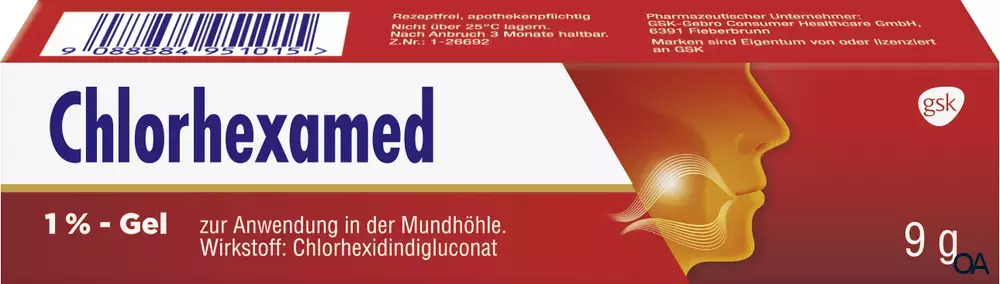 Chlorhexamed® 1% Gel mit Applikator - Zur Anwendung in der Mundhöhle  Chlorhexamed® 1% Gel mit Applikator - Zur Anwendung in der Mundhöhle