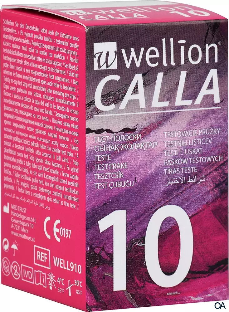 Wellion® CALLA Blutzuckerteststreifen GLU Wellion® CALLA Blutzuckerteststreifen GLU